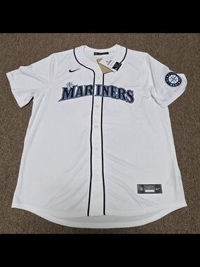 Nike White Seattle Mariners Big Dumper Button-Up Jersey